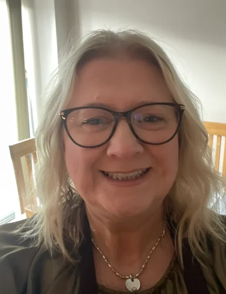 Portrait of Joan, clinical reflexologist at SilverBell Therapies in Lanark.